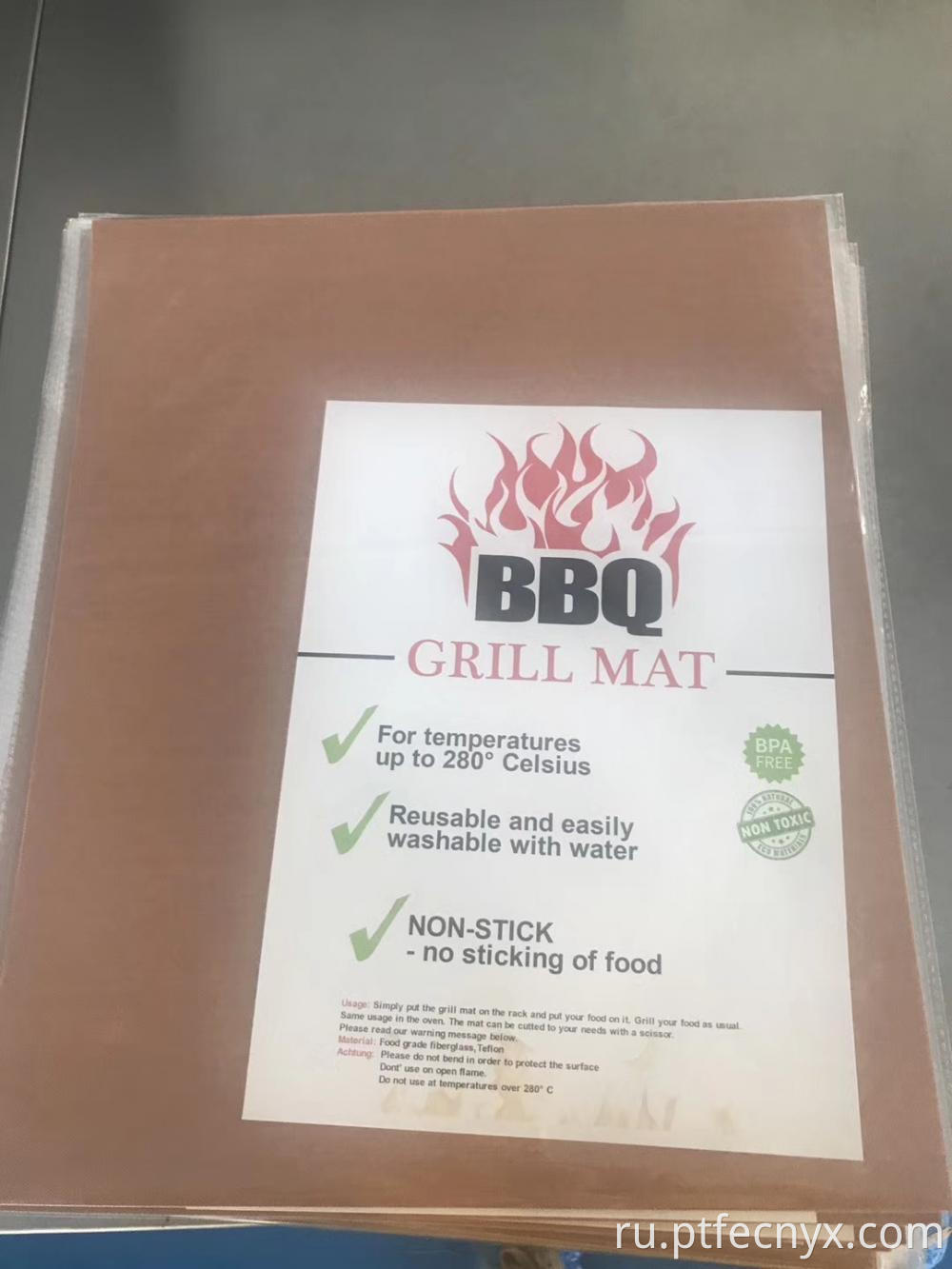 PTFE Coated Cloth BBQ Grill Mat
